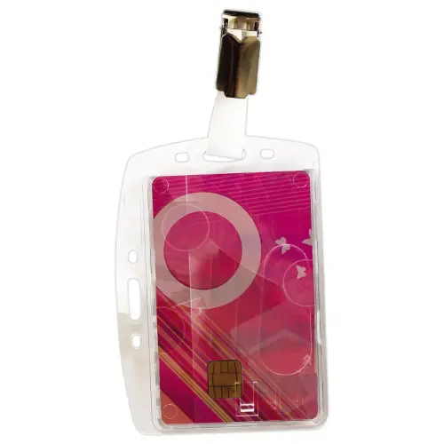 25 Porte-cartes magnétiques avec clip - 1 carte - Durable photo du produit