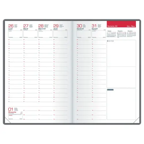 Recharge agenda janvier-d&eacute;cembre semainier Oxford Cousue 21 x 27 cm photo du produit
