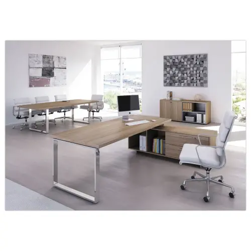 Bureau direction Florence crédence - pieds chrome photo du produit