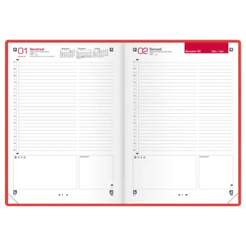 Agenda Oxford Voyage 1 jour/page 15 x 21 - Noir photo du produit