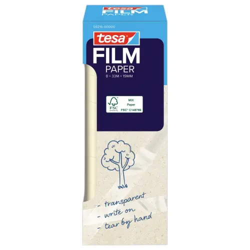 8 Rubans adh&eacute;sifs Tesafilm&reg; Paper 33M X 19mm - les 8 rouleaux photo du produit