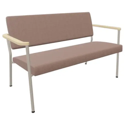 Sofa 2 places beige/gris photo du produit