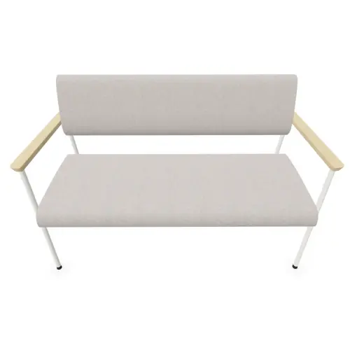 Sofa 2 places beige/gris photo du produit