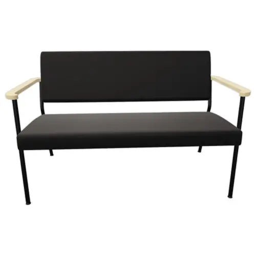 Sofa 2 places noir photo du produit