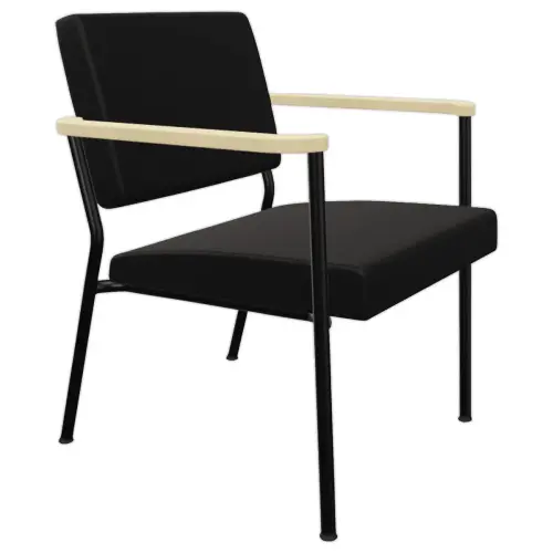 Fauteuil accueil noir photo du produit