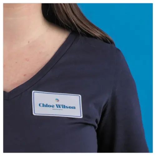 200 Badges adh&eacute;sifs textile imprimables 8 x 5 cm photo du produit