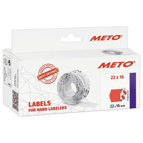6 Rouleaux de 1000 &eacute;tiquettes 22x16mm permanent - Rouge photo du produit