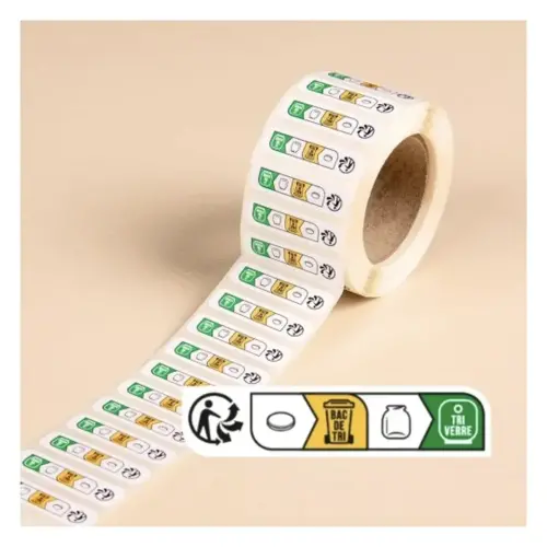 Rouleau de 1000 étiquettes 10x40mm INFOTRI photo du produit