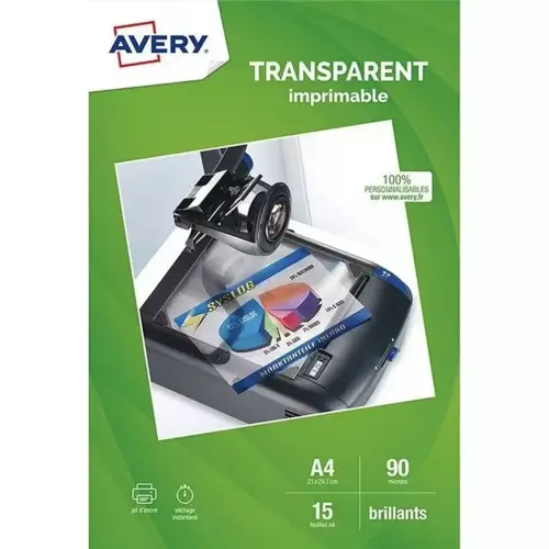 15 Feuilles transparentes imprimables A4 jet d'encre photo du produit
