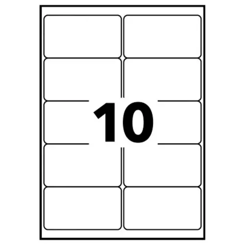 25 Planches d'&eacute;tiquettes laser transp 50,8 x 96 mm brillantes 250&eacute;tq photo du produit