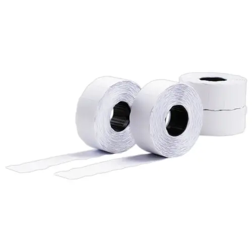 10 rouleaux de 1200 étiquettes blanches 26x16 mm adh enlevable photo du produit
