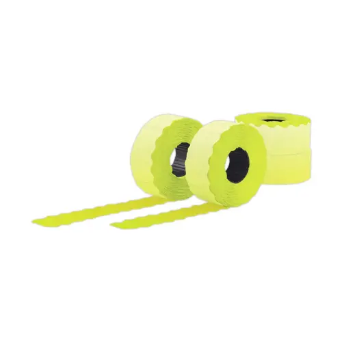 10 Rouleaux de 1500 étiquettes perm 26x12mm jaunes pour pince 1 ligne photo du produit