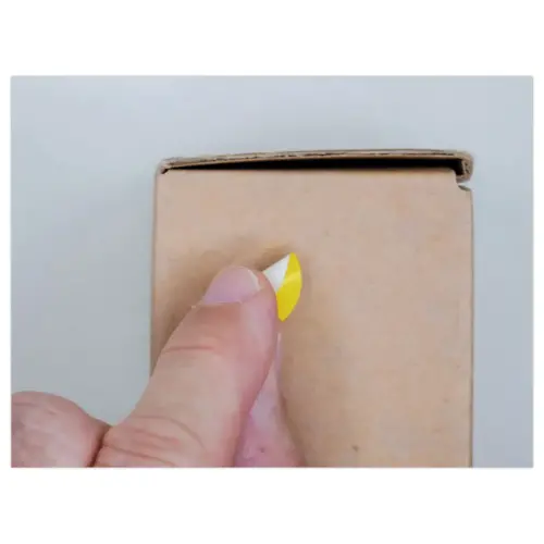 10 Rouleaux de 500 pastilles Ø 20mm jaune enlevables photo du produit