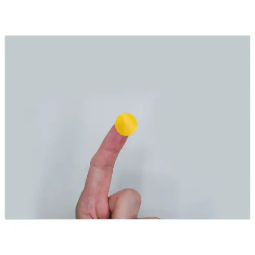 10 Rouleaux de 500 pastilles Ø 20mm jaune enlevables photo du produit