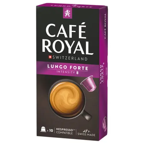 10 Capsules de caf&eacute; Cafe Royal Lungo Forte - Compatibles Nespresso photo du produit