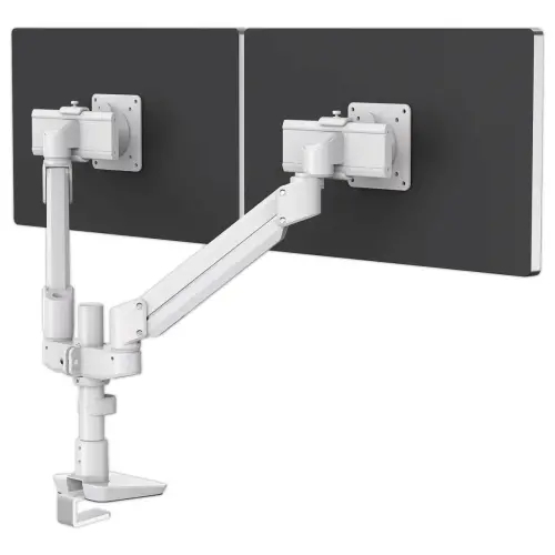 Bras porte-écran double Top Mount Compact Tallo - blanc photo du produit