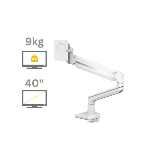 Bras porte-&eacute;cran Top Mount Tallo - Simple - Blanc - Fellowes photo du produit