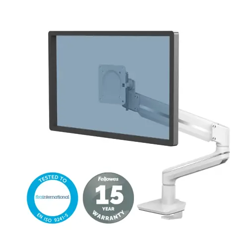 Bras porte-&eacute;cran Top Mount Tallo - Simple - Blanc - Fellowes photo du produit