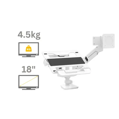 Support PC portable pour bras Tallo - Blanc - Fellowes photo du produit