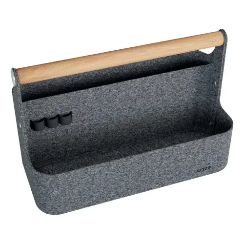 Organiseur de bureau portable Leitz avec poignée, gris foncé photo du produit