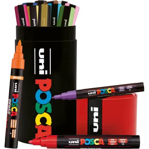 13 Tube marqueur m&eacute;tal - Posca photo du produit