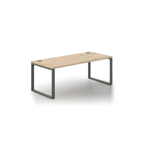 Bureau direction Milan - L180 - Métal et chêne photo du produit