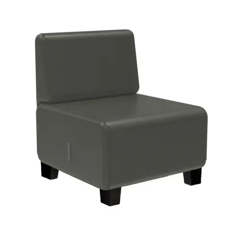 Fauteuil HIZIA - Simili cuir gris - Alba photo du produit