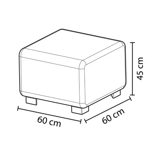 Pouf 1 place - Jaune - Alba photo du produit