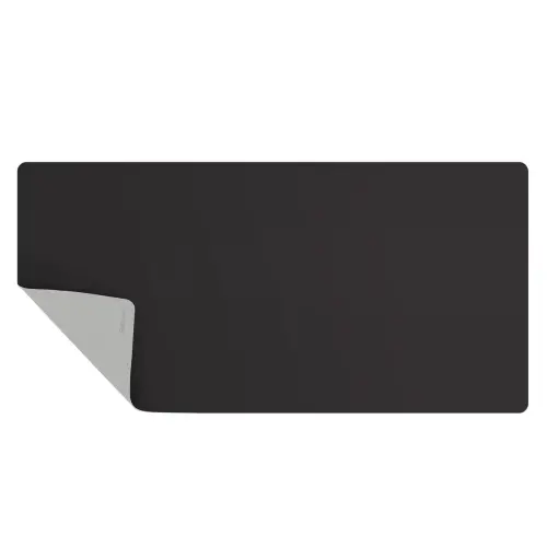 Tapis sous-main r&eacute;versible - 80 x 40 cm - Noir et gris - Fellowes photo du produit