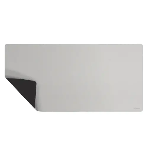 Tapis sous-main r&eacute;versible - 80 x 40 cm - Noir et gris - Fellowes photo du produit