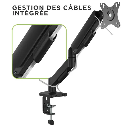 Bras porte-&eacute;cran ERGO LINE - Noir - T'nB photo du produit