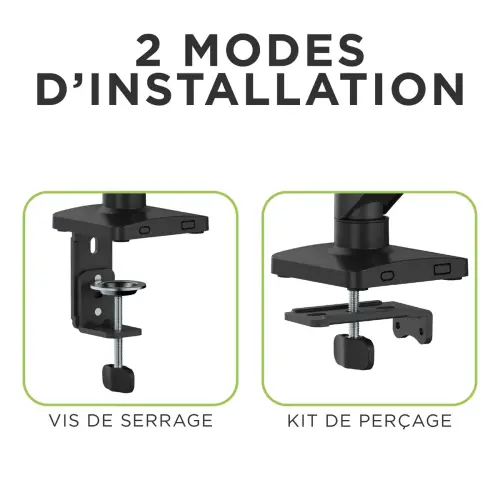 Bras porte-&eacute;cran ERGO LINE - Noir - T'nB photo du produit