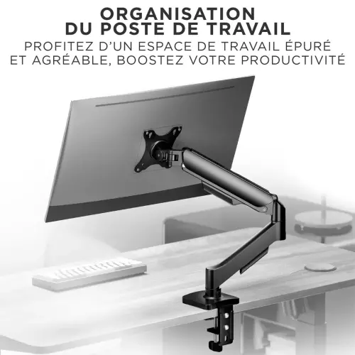 Bras porte-&eacute;cran ERGO LINE - Noir - T'nB photo du produit