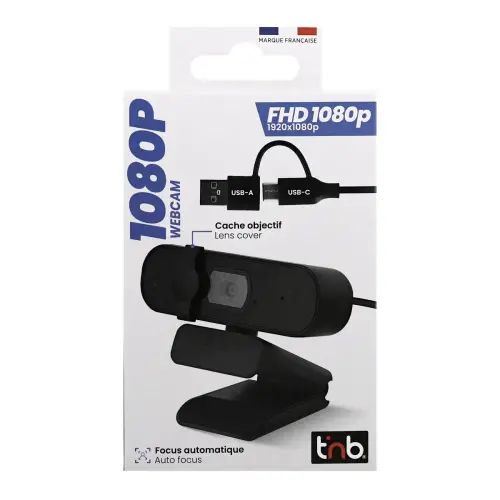 Webcam - 1080p - Micro intégré - Noir - T'nb photo du produit