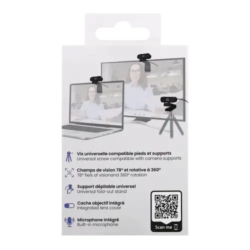 Webcam - 1080p - Micro intégré - Noir - T'nb photo du produit