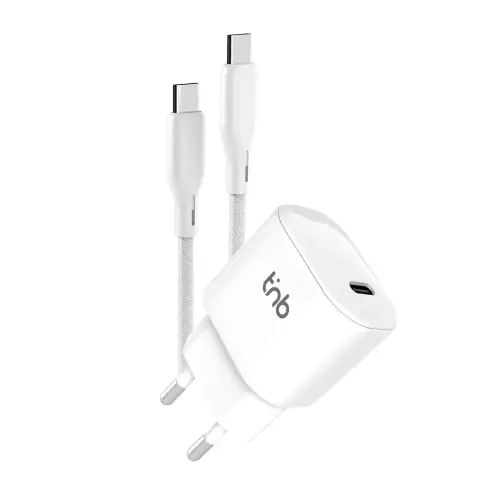 Chargeur USB-C - 30W - Blanc - T'nB photo du produit