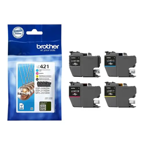 PACK 4 CARTOUCHES JET D'ENCRE BROTHER LC421 - BROTHER photo du produit