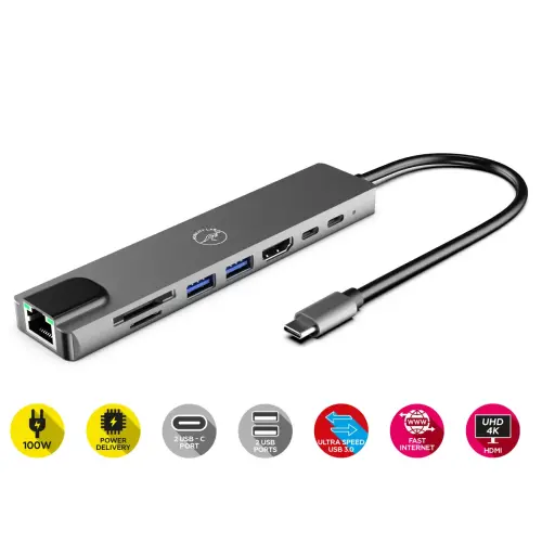 Hub USB-C - 8 en 1 -  Mobility Lab photo du produit