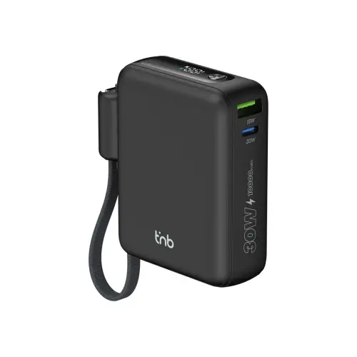 Batterie externe - C&acirc;ble USB-C - 30W - T'nb photo du produit