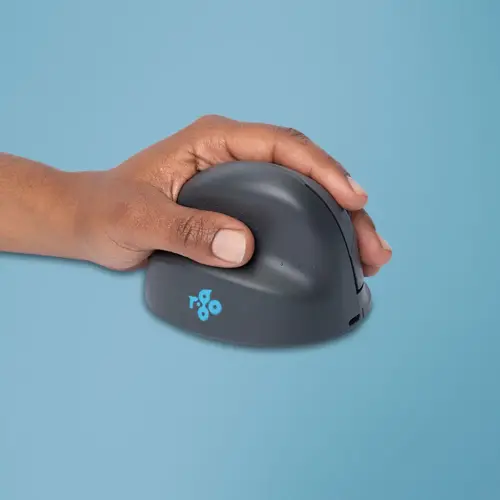 Souris ergonomique sans fil - Gaucher - Bluetooth - Gris - R-Go photo du produit