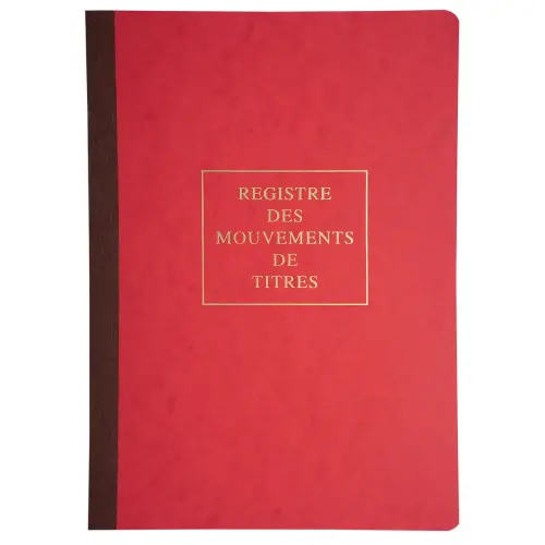 Registre des mouvements de titres A4 - LE DAUPHIN photo du produit