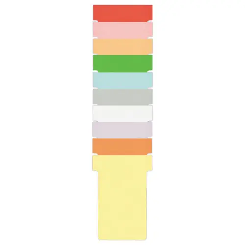 100 Fiches T pour planning - Taille 2 - Beige - NOBO photo du produit