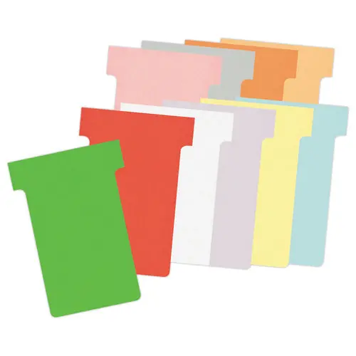 100 Fiches T pour planning - Taille 2 - Vert - Nobo photo du produit