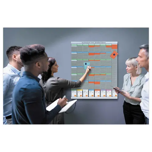100 Fiches T pour planning - Taille 3 - Blanc - Nobo photo du produit