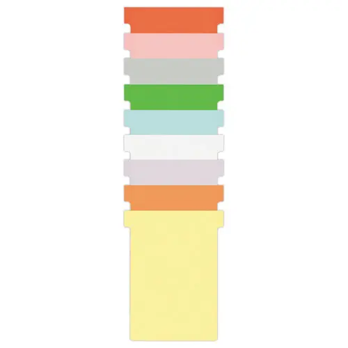 100 Fiches T pour planning - Taille 3 - Orange - NOBO photo du produit