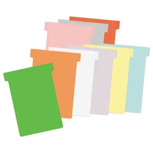 100 Fiches T pour planning - Taille 3 - Orange - NOBO photo du produit