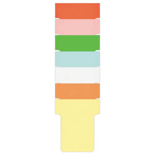 100 Fiches T pour planning - Taille 1,5 - Jaune - NOBO photo du produit