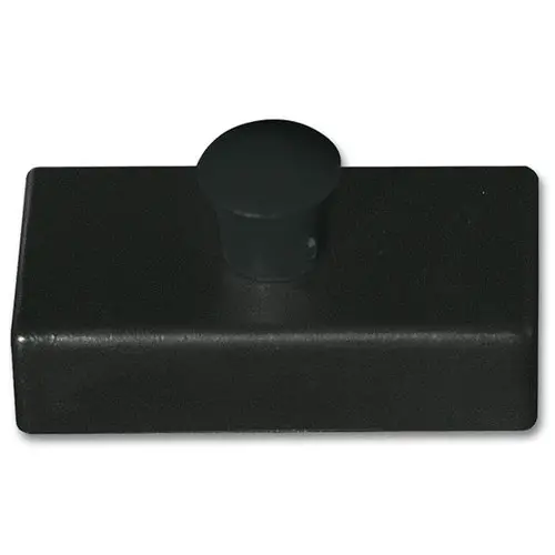 4 Aimants rectangulaires à bouton 2.7 cm - Noir photo du produit