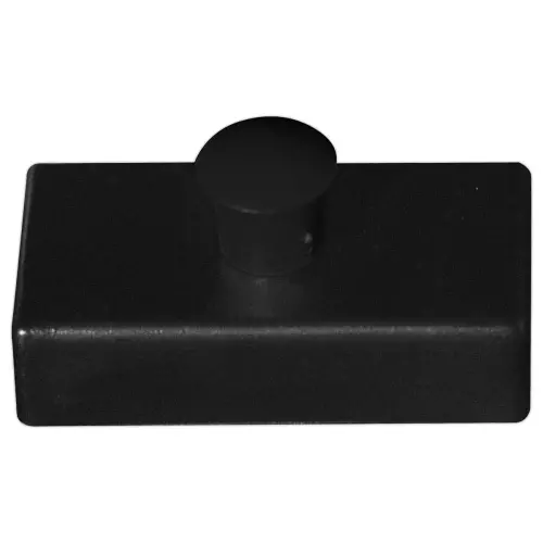 4 Aimants rectangulaires &agrave; bouton 2.7 cm - Noir photo du produit