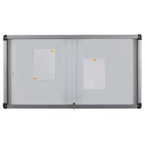 Vitrine d'int&eacute;rieur laqu&eacute;e portes coulissantes - Vanerum photo du produit